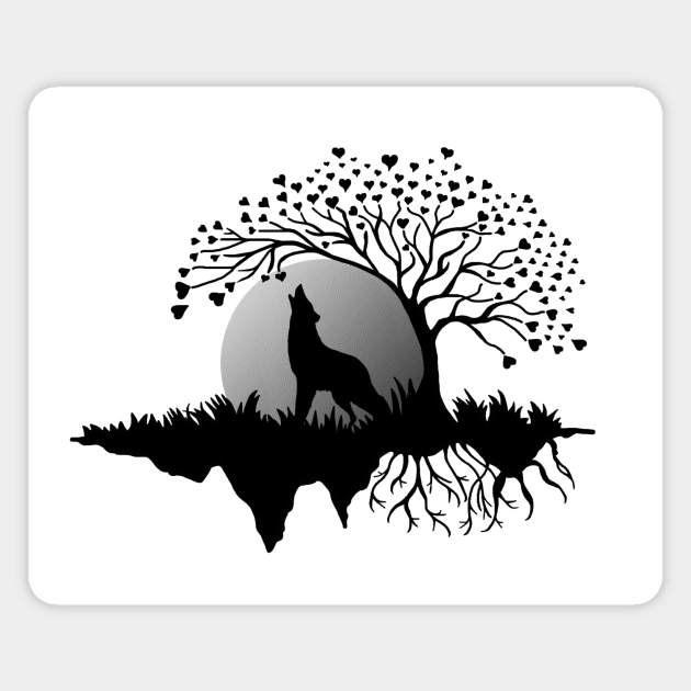 Full Moon wolf Magnet by imphavok